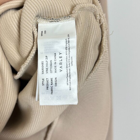 VARLEY Vine Ottoman Half Zip Pullover in Taupe Marl Size XX-Small - Picture 10 of 16